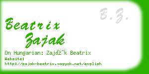 beatrix zajak business card